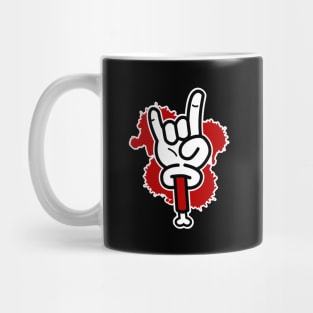 Metal hand Sign of the horns Mug